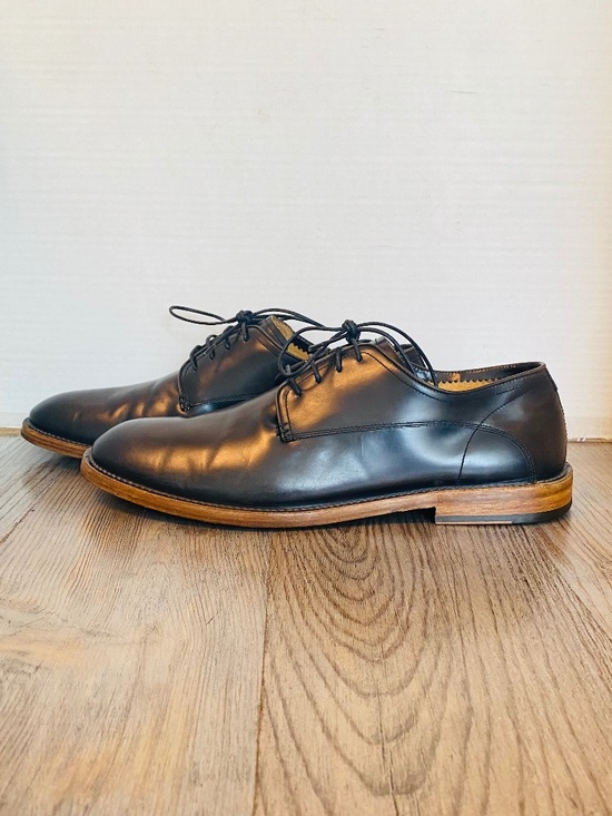Barracuda Italy Mens Black Leather Oxfords Dress Shoes, EUR 43.5 / US 10.5. main image 7